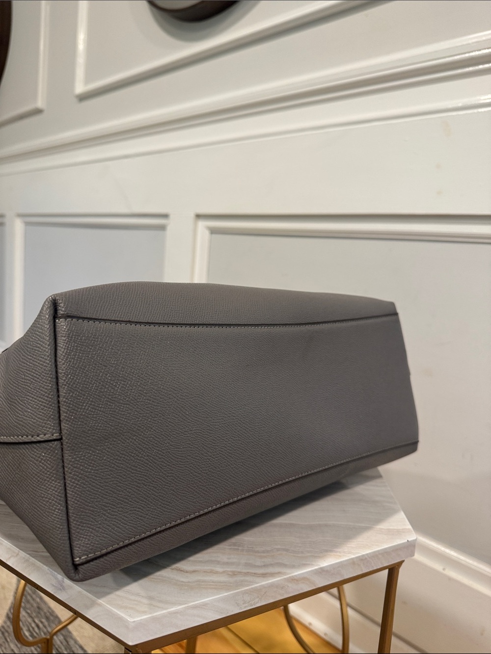 Coach Bag Gallery Grey Leather Tote with Scarf - Picture 8 of 17